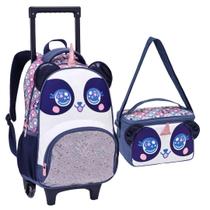 Kit Mochila De Rodinha e Lancheira Infantil Feminina Zoop