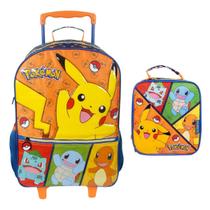 Kit Mochila de Rodinha e Lancheira Pokemon 13630