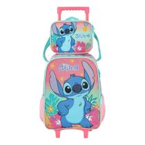 Kit Mochila de Rodinha e Lancheira Stitch e Angel Luxcel - Kit Mochila de Rodinha e Lancheira Stitch e Angel Luxcel -