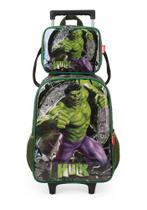 Kit Mochila de Rodinha e Lancheira Térmica Hulk Luxcel 39572