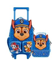 Kit Mochila de Rodinha e Lancheira Térmica Infantil Patrulha Canina Chase Baby Kit Mochila de Rodinha e Lancheira Térmica Infantil Patrulha Canina Chase Baby
