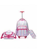 Kit Mochila De Rodinha Escolar Infantil Unicórnio Reforçada - POLO ONE