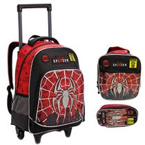 Kit Mochila de Rodinha Estojo e Lanch Denlex Spider Man-1497