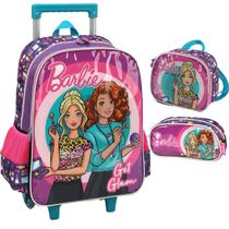 Kit Mochila de Rodinha Estojo e Lanch Luxcel Barbie - 39112 Kit Mochila de Rodinha Estojo e Lanch Luxcel Barbie - 39112