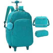 Kit Mochila de Rodinha Estojo e Lanch Luxcel Up4you - 47152 Kit Mochila de Rodinha Estojo e Lanch Luxcel Up4you - 47152