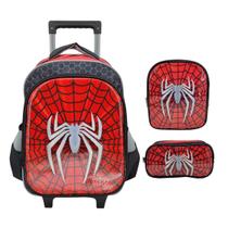 Kit Mochila de Rodinha Estojo e Lanch Yepp Kids Aranha- 6337 Kit Mochila de Rodinha Estojo e Lanch Yepp Kids Aranha- 6337