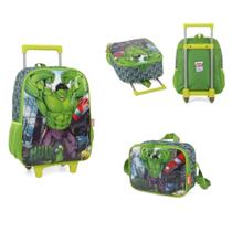Kit Mochila de Rodinha Grande Hulk - Vingadores Luxcel Ref.38002 Kit Mochila de Rodinha Grande Hulk - Vingadores Luxcel Ref.38002