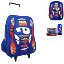 Kit Mochila De Rodinha Infantil Menino 3 Peças Kars Kids 3d Kit Mochila De Rodinha Infantil Menino 3 Peças Kars Kids 3d