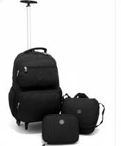 Kit Mochila De Rodinha Juvenil Menina Menino 3 Peças Escolar Kit Mochila De Rodinha Juvenil Menina Menino 3 Peças Escolar