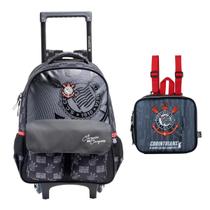 Kit Mochila De Rodinha + Lancheira Corinthians ''16'' 16418 Cor:PretoTamanho:Único