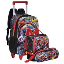 Kit Mochila De Rodinha Lancheira e Estojo Fast Machine Clio FM24504KT Kit Mochila De Rodinha Lancheira e Estojo Fast Machine Clio FM24504KT