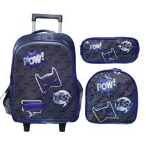 Kit Mochila de Rodinha Lancheira e Estojo Pop Art Yepp MIM6338 Kit Mochila de Rodinha Lancheira e Estojo Pop Art Yepp MIM6338