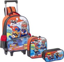 Kit Mochila de Rodinha Lancheira e Estojo Power Pets Yepp MIM6330 Kit Mochila de Rodinha Lancheira e Estojo Power Pets Yepp MIM6330