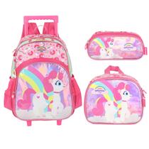 Kit Mochila De Rodinha Lancheira E Estojo Unicorio Up4you Kit Mochila De Rodinha Lancheira E Estojo Unicorio Up4you