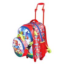 Kit Mochila de Rodinha/Lancheira/Estojo Cubic World - Rocie