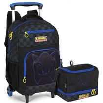 Kit Mochila De Rodinha Lancheira Sonic Luxcel Ref 49852