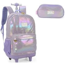 Kit Mochila De Rodinha Lilás + Estojo Maxlog MC51627BB2500 Kit Mochila De Rodinha Lilás + Estojo Maxlog MC51627BB2500