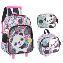 Kit Mochila de Rodinha Luxcel Up4You Panda 37706