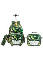 Kit Mochila De Rodinha Menino Escolar Infantil Resistente
