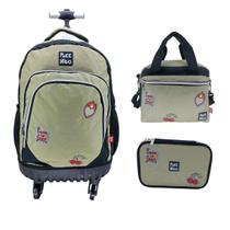 Kit Mochila De Rodinha Packn'go + Lanch + Estojo Box 8340