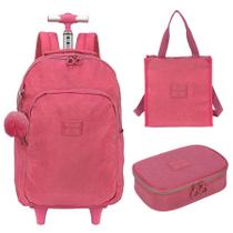 Kit Mochila de Rodinha Up4You 51610 - Feminino