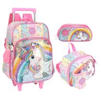 Kit Mochila de Rodinha Up4You Unicórnio 37706 Kit Mochila de Rodinha Up4You Unicórnio 37706