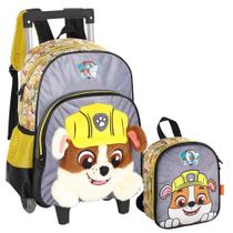 Kit Mochila De Rodinhas 2 em 1 Lancheira Paw Patrol Escolar