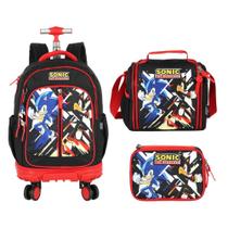 Kit Mochila de Rodinhas 360 Grande de Costas + Lancheira Térmica + Estojo Box Sonic LUXCEL Kit Mochila de Rodinhas 360 Grande de Costas + Lancheira Térmica + Estojo Box Sonic LUXCEL
