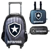 Kit Mochila de Rodinhas Botafogo c/ Lancheira Térmica Estojo Kit Mochila de Rodinhas Botafogo c/ Lancheira Térmica Estojo