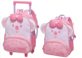 Kit Mochila de Rodinhas Com Alças e Mochila Costa Lilica Ripilica BB Little Pacific