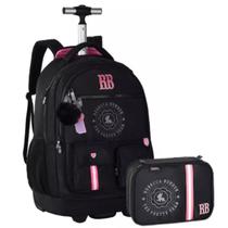 kit Mochila de Rodinhas com Estojo Box Rebecca Bonbon kit Mochila de Rodinhas com Estojo Box Rebecca Bonbon