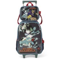 Kit Mochila De Rodinhas Com Lancheira My Hero Academia Luxcel