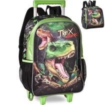 Kit Mochila de Rodinhas e Lancheira Clio Style T-Rex Attack Kit Mochila de Rodinhas e Lancheira Clio Style T-Rex Attack