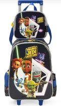 Kit Mochila De Rodinhas E Lancheira Luxcel Star Wars Azul