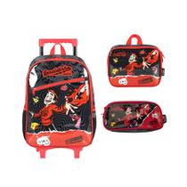 Kit Mochila de Rodinhas Enaldinho Lancheira Estojo Infantil Kit Mochila de Rodinhas Enaldinho Lancheira Estojo Infantil
