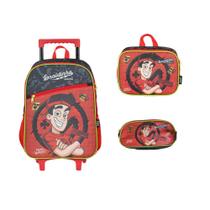 Kit Mochila de Rodinhas Enaldinho Lancheira Estojo Infantil Kit Mochila de Rodinhas Enaldinho Lancheira Estojo Infantil