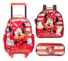 Kit Mochila De Rodinhas Escolar 16 Minie X Meninas Kit Mochila De Rodinhas Escolar 16 Minie X Meninas