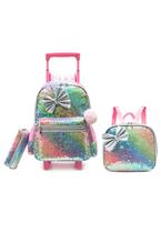 Kit Mochila De Rodinhas Escolar Infantil Meninas Reforçada Kit Mochila De Rodinhas Escolar Infantil Meninas Reforçada