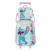 Kit Mochila De Rodinhas Escolar Lancheira Disney Stitch Lilo Kit Mochila De Rodinhas Escolar Lancheira Disney Stitch Lilo