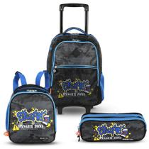 Kit Mochila De Rodinhas Lancheira Estojo Grafitti Sestini Kit Mochila De Rodinhas Lancheira Estojo Grafitti Sestini