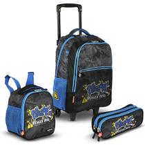 Kit Mochila De Rodinhas Lancheira Estojo Grafitti Sestini Kit Mochila De Rodinhas Lancheira Estojo Grafitti Sestini