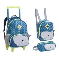 Kit Mochila de Rodinhas Lancheira Estojo Infantil ZOOP Kit Mochila de Rodinhas Lancheira Estojo Infantil ZOOP