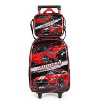 Kit Mochila de Rodinhas Lancheira Luxcel Força 4 Vermelho Kit Mochila de Rodinhas Lancheira Luxcel Força 4 Vermelho