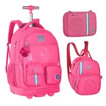 Kit Mochila de Rodinhas Lancheira Térmica e Estojo Box Rebecca Bonbon RB24544 - RB24550 - RB24549 Kit Mochila de Rodinhas Lancheira Térmica e Estojo Box Rebecca Bonbon RB24544 - RB24550 - RB24549