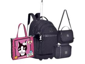 Kit Mochila de Rodinhas + Lancheiras + Estojo Rebecca Bonbon RB24526KT - Clio Style