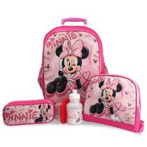 Kit Mochila de Rodinhas Minnie Tam G