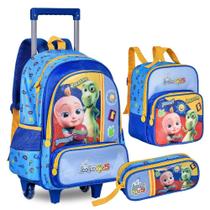 Kit Mochila De Rodinhas Oficial Looloo Kids Johny E Zigaloo