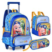 Kit Mochila de Rodinhas Oficial LooLoo Kids Johny e Zigaloo Kit Mochila de Rodinhas Oficial LooLoo Kids Johny e Zigaloo