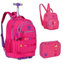 Kit Mochila De Rodinhas Oficial Rebecca Bonbon Rb24538 Rosa Kit Mochila De Rodinhas Oficial Rebecca Bonbon Rb24538 Rosa