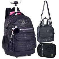 Kit Mochila De Rodinhas Oficial Rebecca Bonbon Rb24586 Preto Kit Mochila De Rodinhas Oficial Rebecca Bonbon Rb24586 Preto